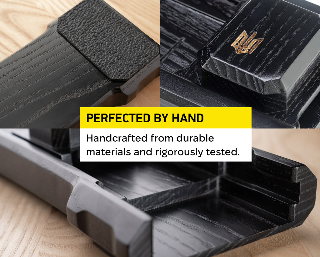Podavach Hardwood U-LOADER for AR10 magazine speed loader, handcrafted with durable materials for reliable use