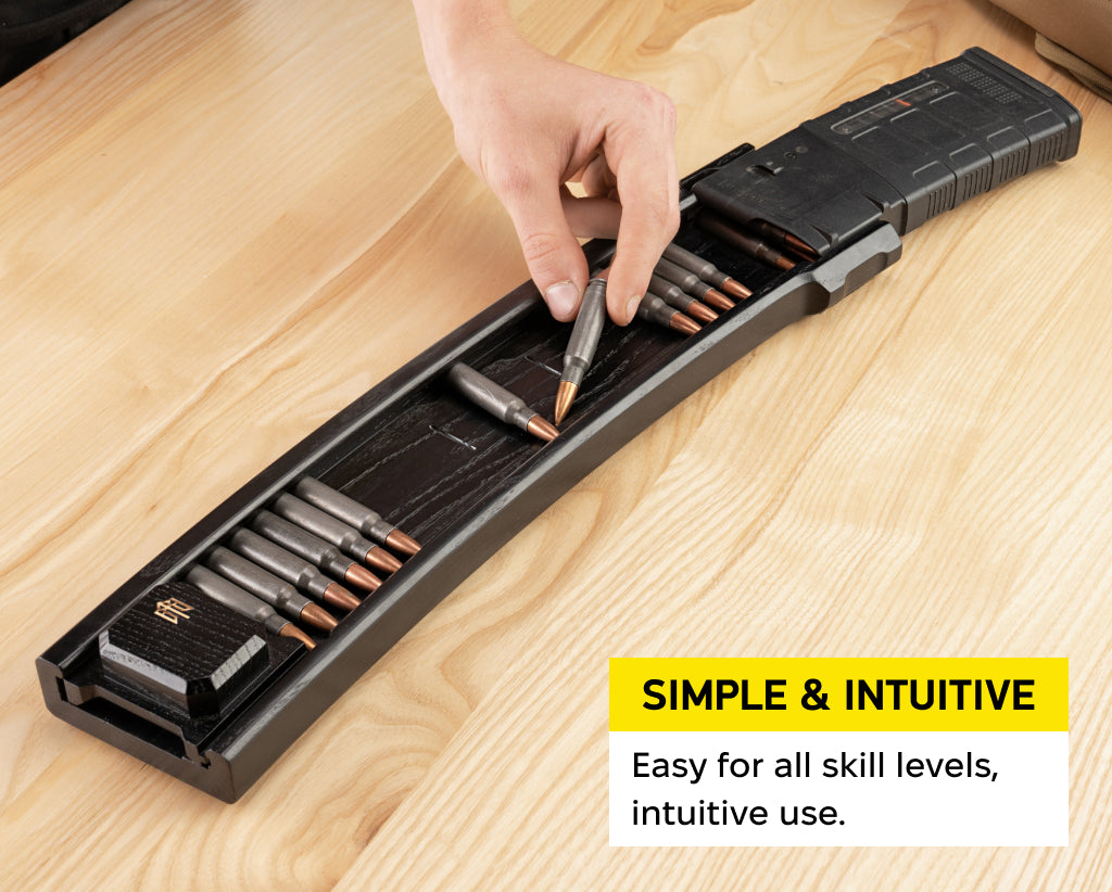 AR10 magazine speed loader by Podavach, designed for easy and intuitive loading of ammunition