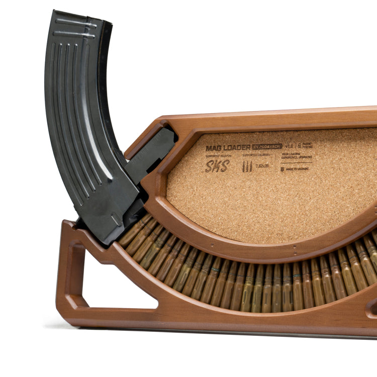 Podavach Hardwood SKS magazine speed loader for quick and efficient loading of SKS magazines