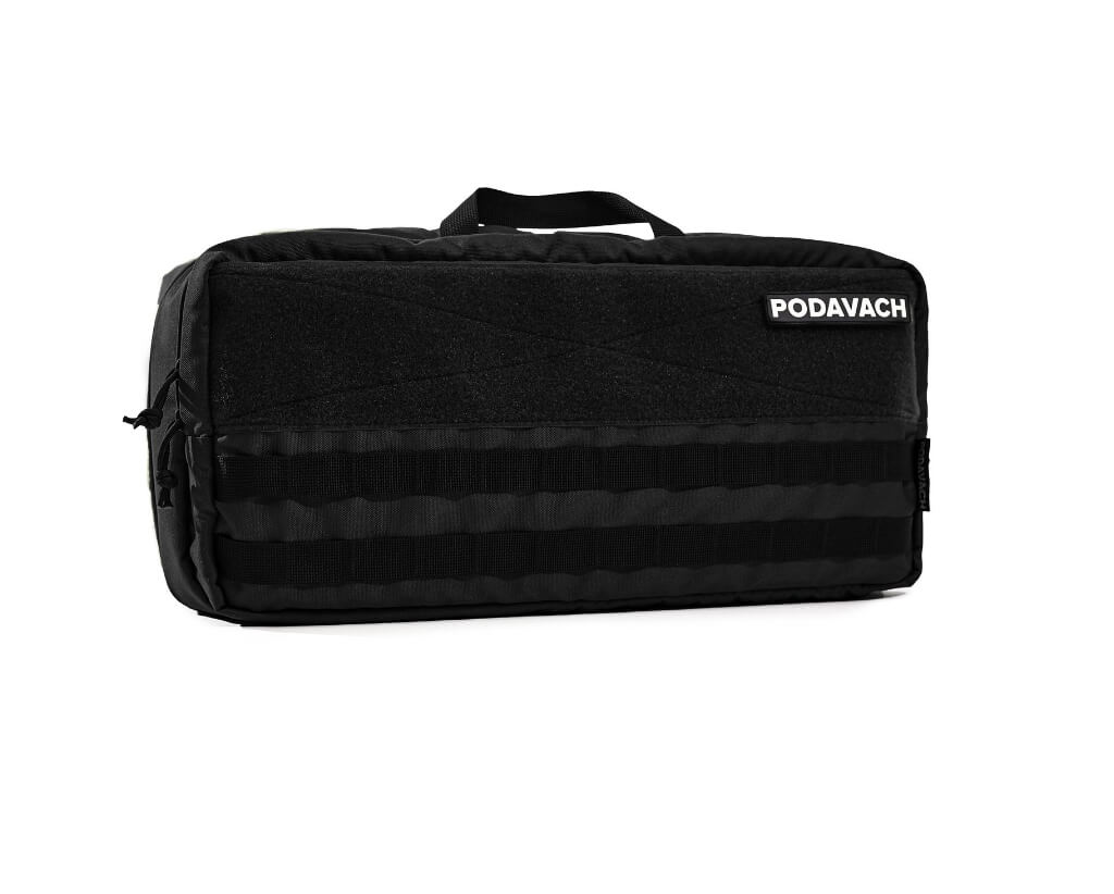 Podavach Premium Magazine Range Bag in black with durable design and multiple compartments