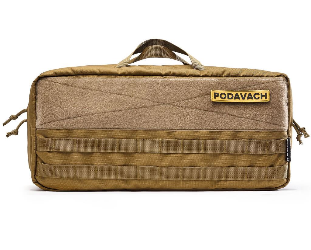 Podavach Premium Magazine Range Bag in Tan with Durable Fabric and Multiple Storage Options