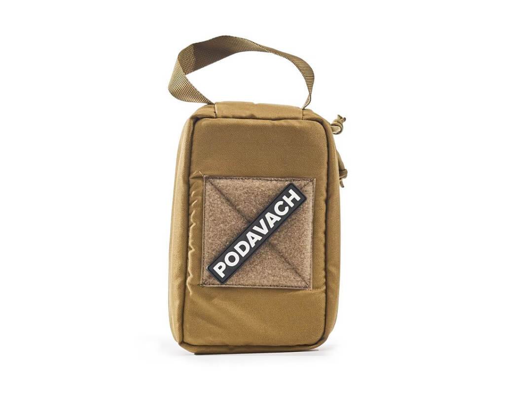 Podavach Premium Magazine Range Bag in tan color with a carrying handle for easy transport