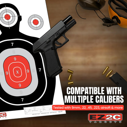 25 EZ2C 12"x18" Silhouette Shooting Target USA MADE Paper Range Targets (Peel-Off Pad of 25)