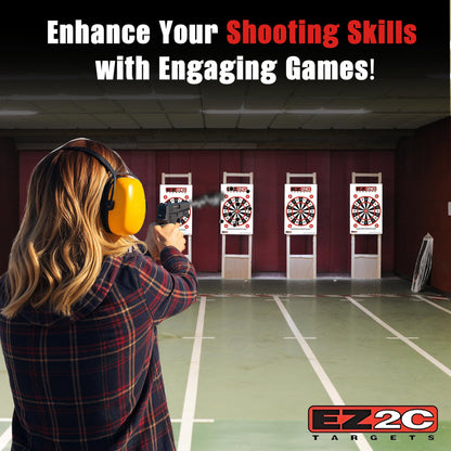 40 EZ2C Targets: Four Fun Game Styles Paper Targets 11"x17" USA MADE