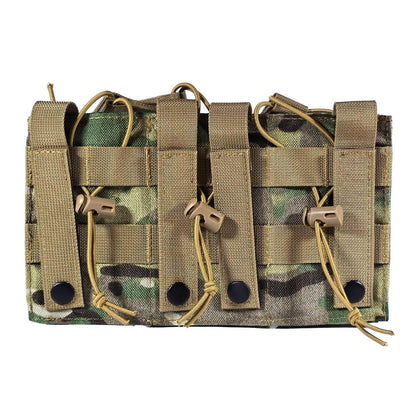 MUCTAC Kangaroo Triple Mag Pouch MOLLE 5.56 & 9mm 1000D Nylon Coyote