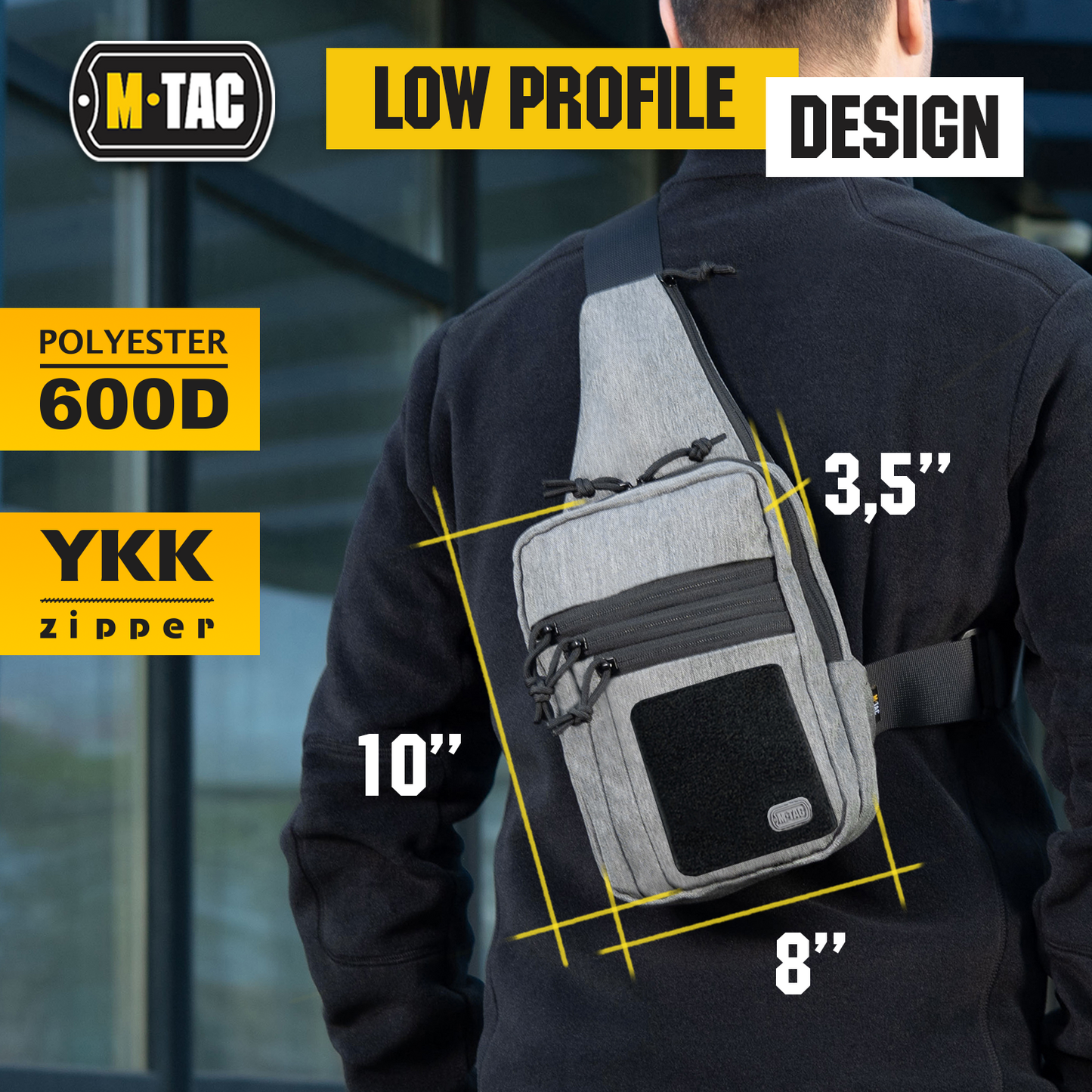 M-Tac Tactical Bag Shoulder Chest Pack with Sling & Loop Panel