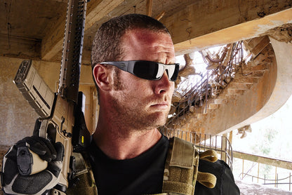 Fugitive TAC Military — Black Aluminum / Polarized Gray Lenses