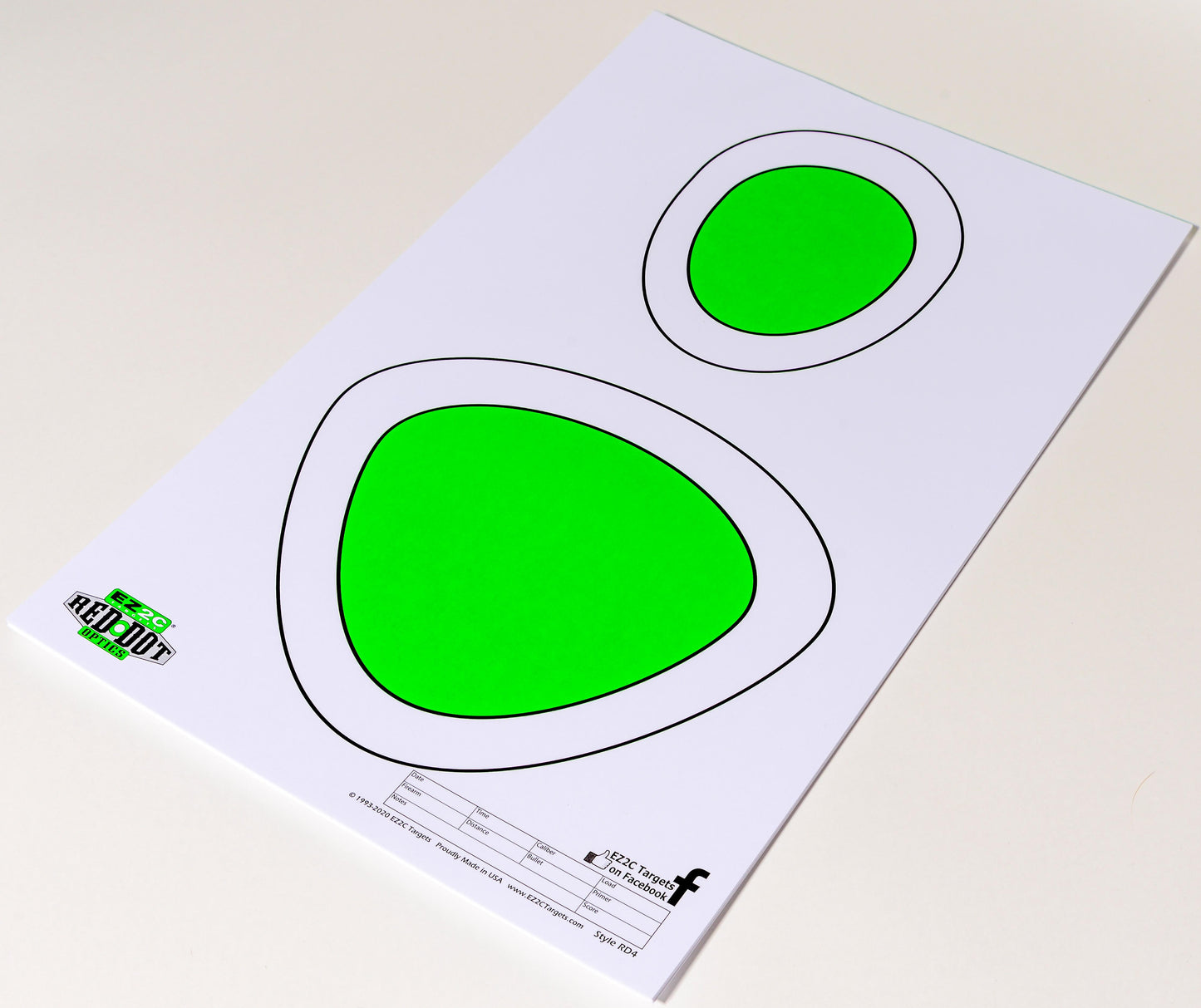 EZ2C Targets #4/RD4: Silhouette Paper Shooting Targets 11”x17” USA MADE