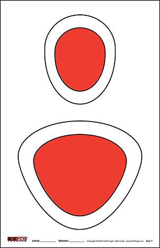 EZ2C Targets #4/RD4: Silhouette Paper Shooting Targets 11”x17” USA MADE