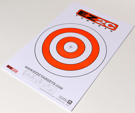 EZ2C Targets #6: 10" Bullseye Paper Shooting Target 11"x17" USA MADE