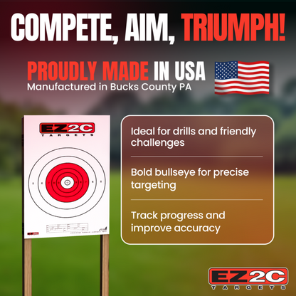 EZ2C Targets #12: Paper Shooting Targets for B16 11"x17" USA MADE