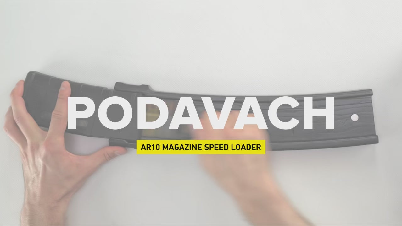 Load video: How to load AR-10 Mags with Podavach Mag Loaders?