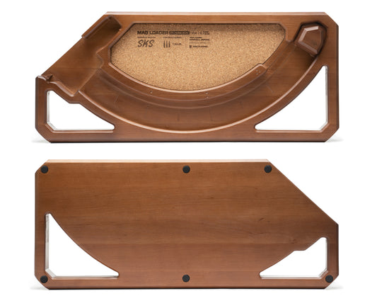 Podavach U-LOADER for SKS magazine speed loader made of hardwood with ergonomic design