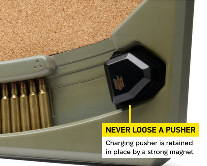 Podavach U-LOADER for Steyr AUG magazine loader with a magnetic charging pusher feature