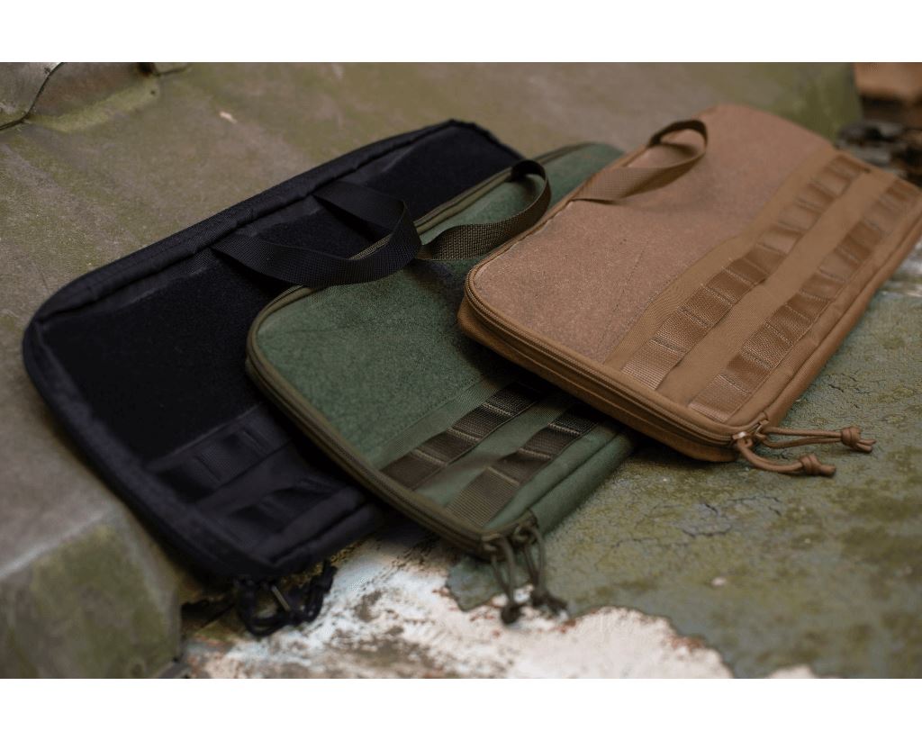 Podavach Premium Magazine Loaders bench loader carrying case set in black, green, and tan colors